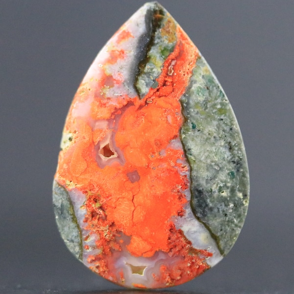 Petrified Wood & Copper Gemstone from Prehistoric Forests Polished Flat Back Wrapping and Setting Stone Cabochon 35MM | 35 CARATS