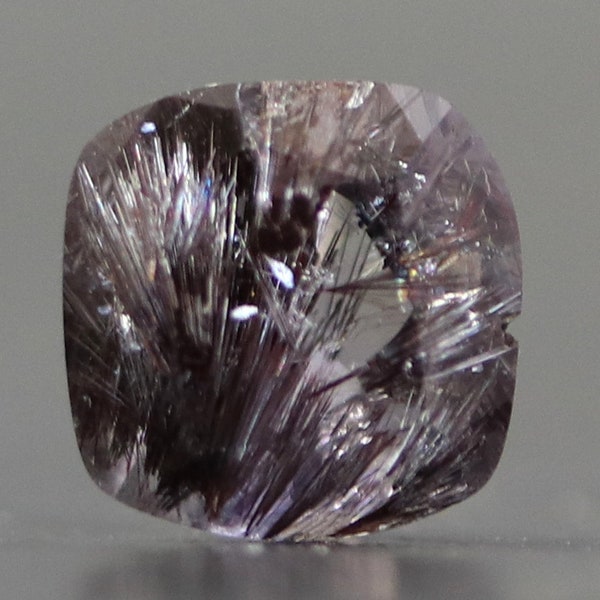 Faceted Super Seven Gemstone Clear Quartz Rutile Smoky Quartz Lepidolite Cacoxenite Amethyst Goethite Seven Melody Sacred 7 (V2958)