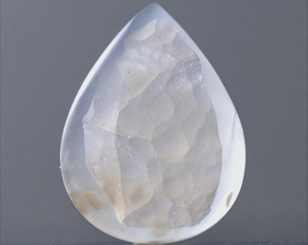 Cabujón de drusa de coral fosilizado, gema botrioidal en forma de lágrima para la fabricación de joyas.