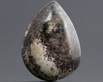 Phantom Quartz teardrop Petite Cabochon for Charms Settings Pendants Rings and Jewelers and Embroiderers