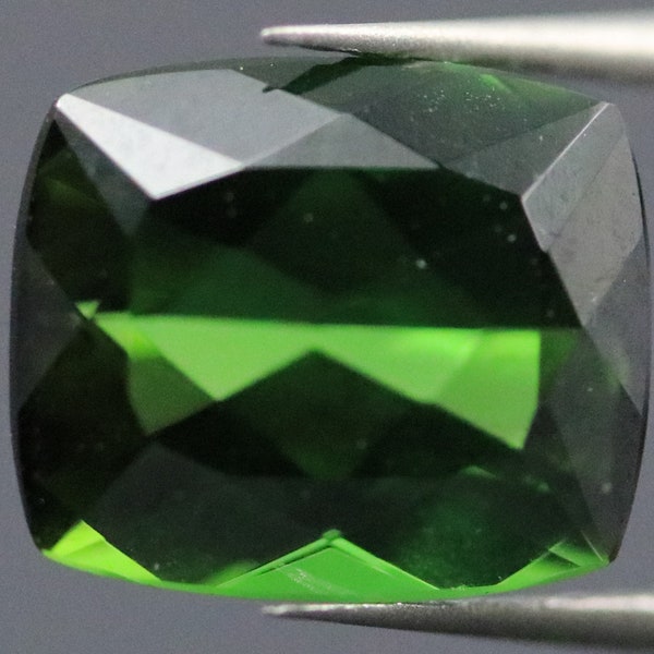 Verdelite Green Tourmaline Faceted Gemstone Amazing All Natural Precious Stone from Brazil 8.5MM | 2.2 CARATS