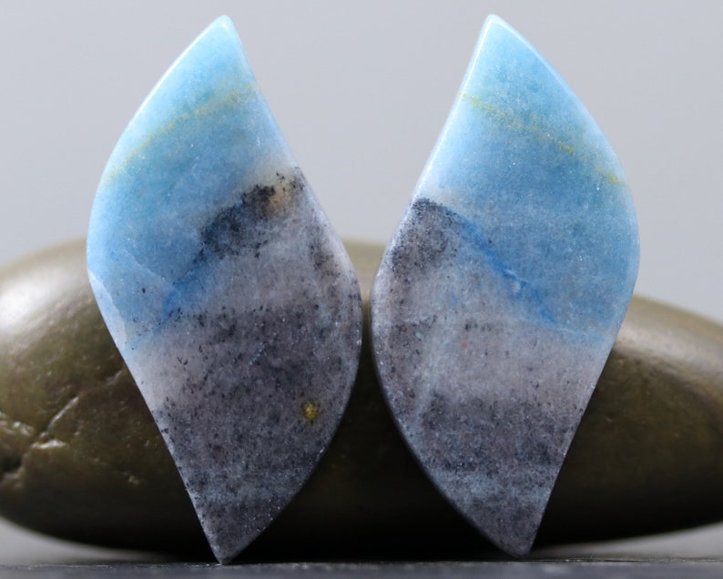 Blue Paraiba Quartz Pair