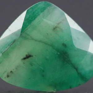 Emerald Faceted Teardrop Gemstone for Prosperity, Heart Chakra Healing, and Fine Jewelry