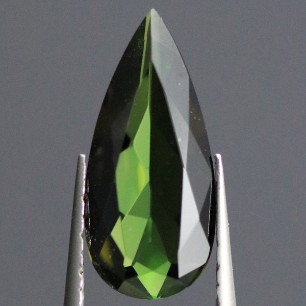 Green Tourmaline Faceted Gemstone Verdelite 12.4MM | 1.43 CARATS