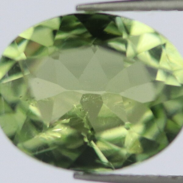 Green Tourmaline Faceted Gemstone Verdelite All Natural Beautiful Stone with Luscious Color Untreated Facet Stone