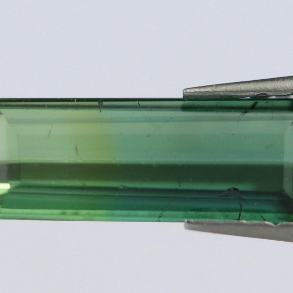 Natural Shades of Green Faceted Tourmaline Gemstone | .5 CARAT