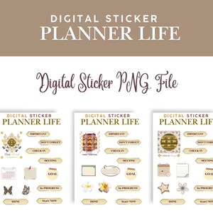 Thai Textile Digital  Stickers | Planner Life PNG File| Vintage Elegant Planner Sticker | GoodNotes iPad