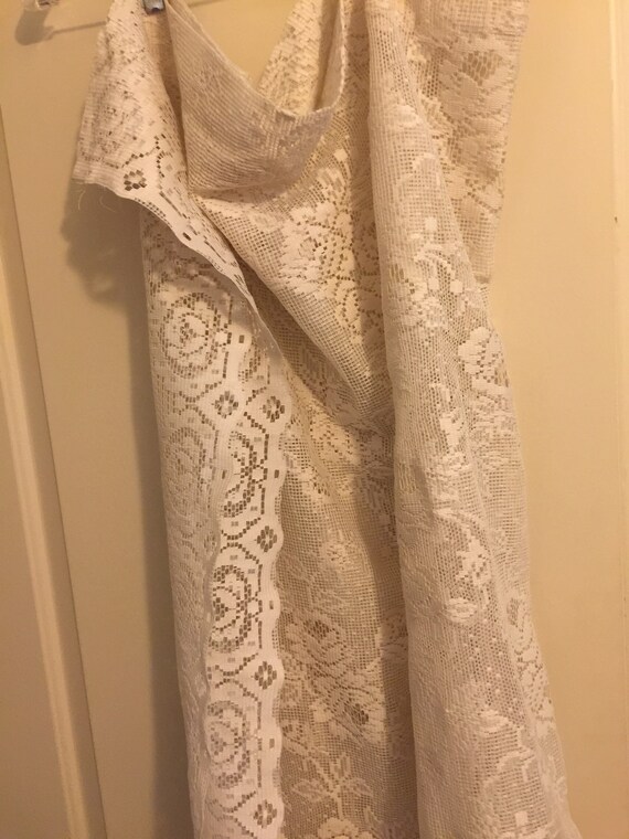 Louis Hornick And Company 1990 Off White Lace Curtain Panel Etsy
