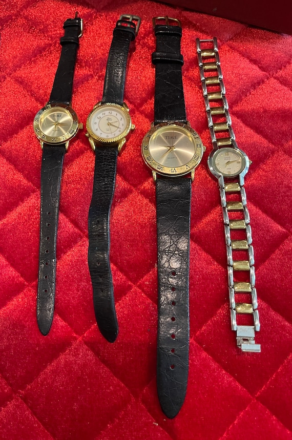 Vintage Watches  Four (1) TIME Quartz/(1)TIMEX Ind
