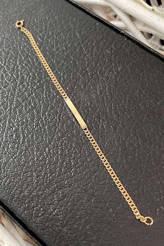 bxYY A & Z Chain Company Vintage Child ID Bracele… Gem