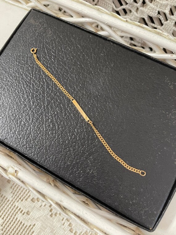 bxYY A & Z Chain Company Vintage Child ID Bracele… Gem