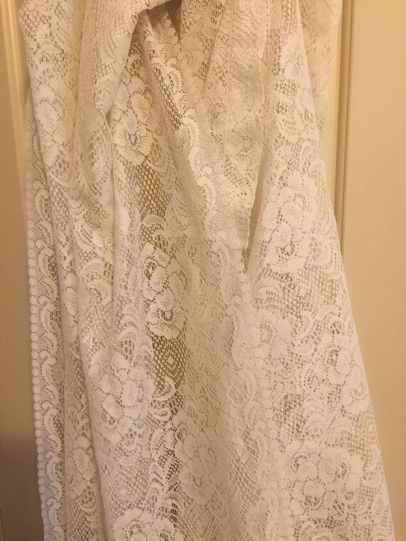 Louis Hornick And Company 1990 Off White Lace Curtain Panel Etsy