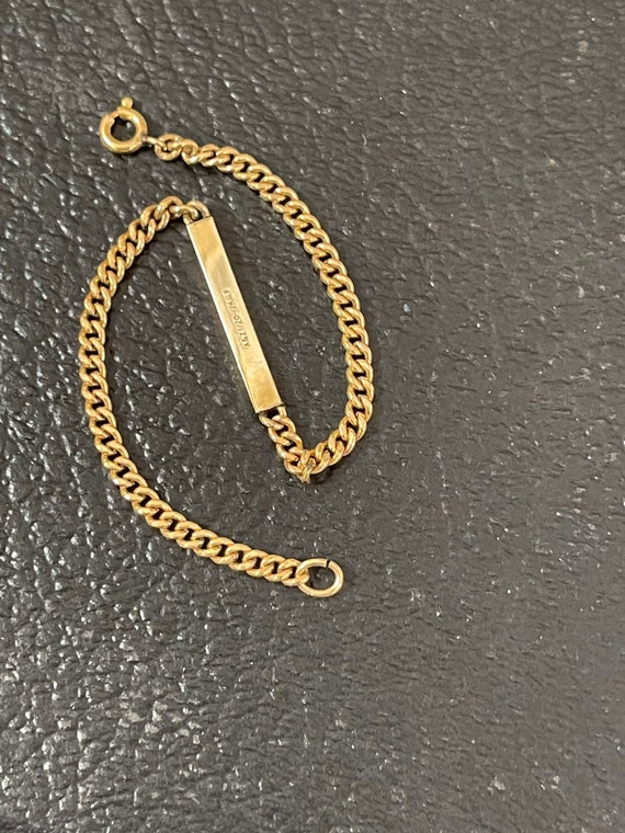bxYY A & Z Chain Company Vintage Child ID Bracele… Gem