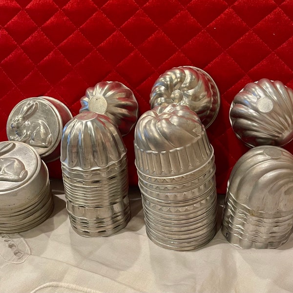 Aluminum Vintage Rabbit/Fluted/Swirl/Shell Kitchen Molds Jello/Cake/Tart/Soap/Candle Molds Price Is For Each Individual Mold s ONE