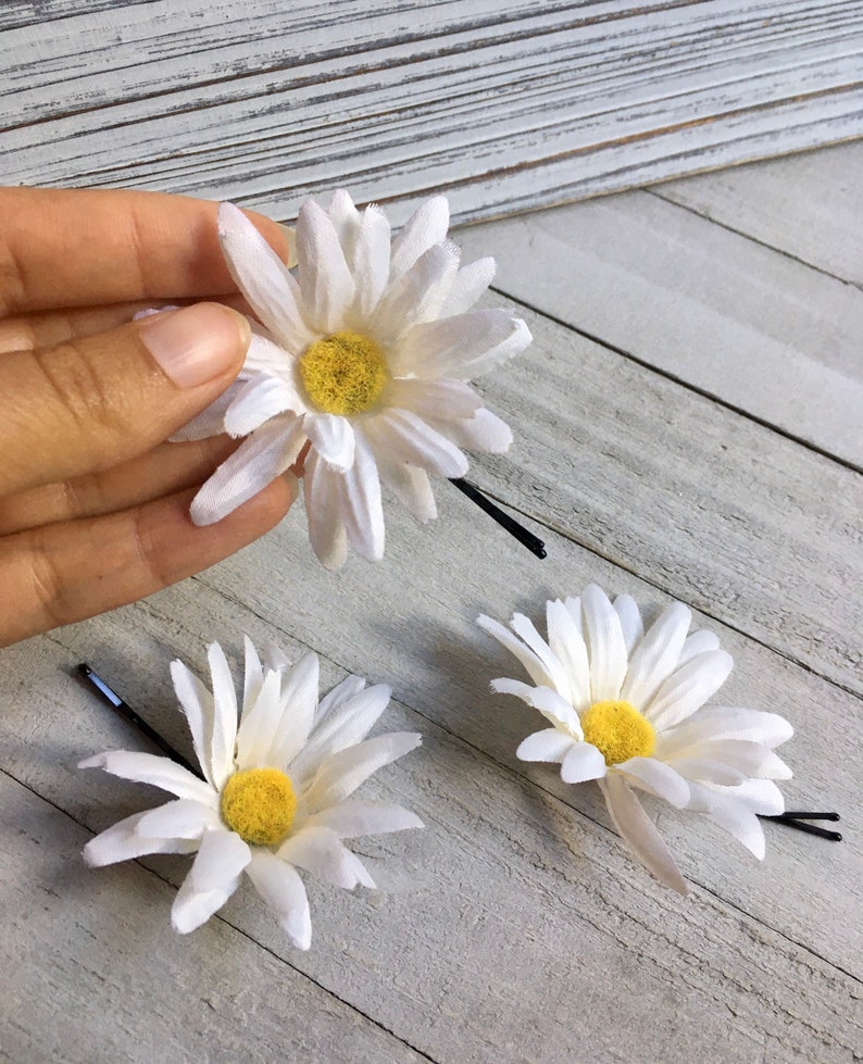 Vintage inspired daisies daisy hair pins Etsy