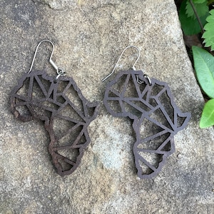 Geometric Africa earrings