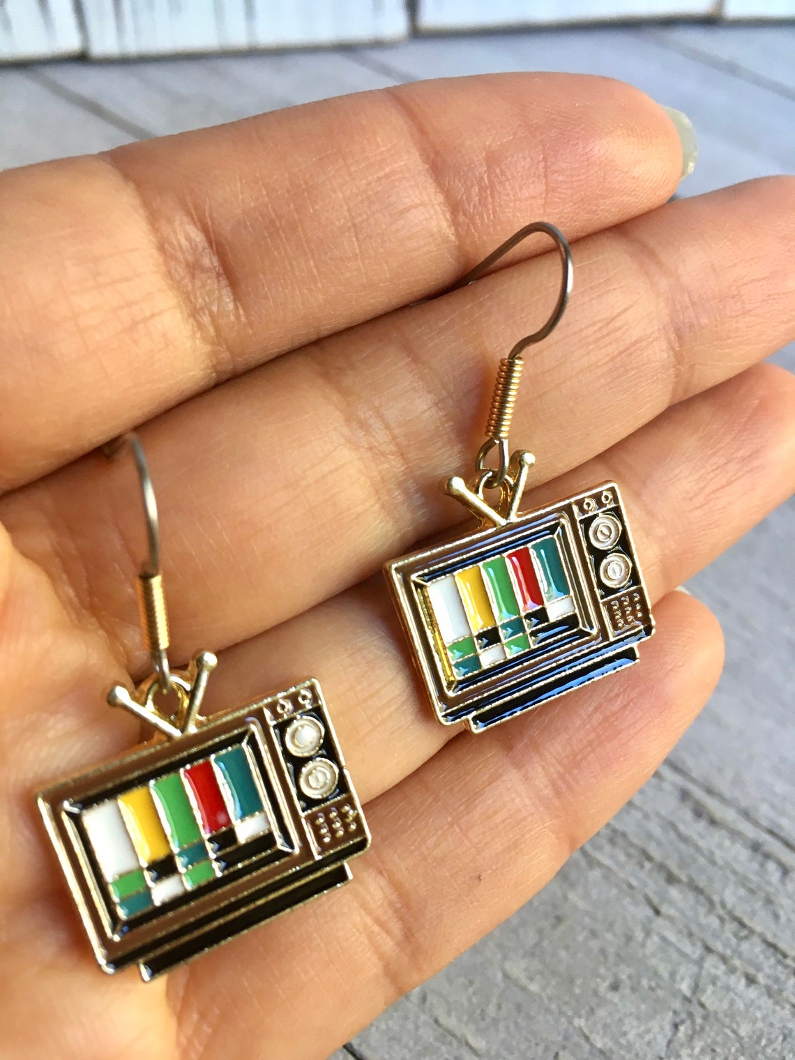 Retro Television Earrings TV Earrings Etsy UK