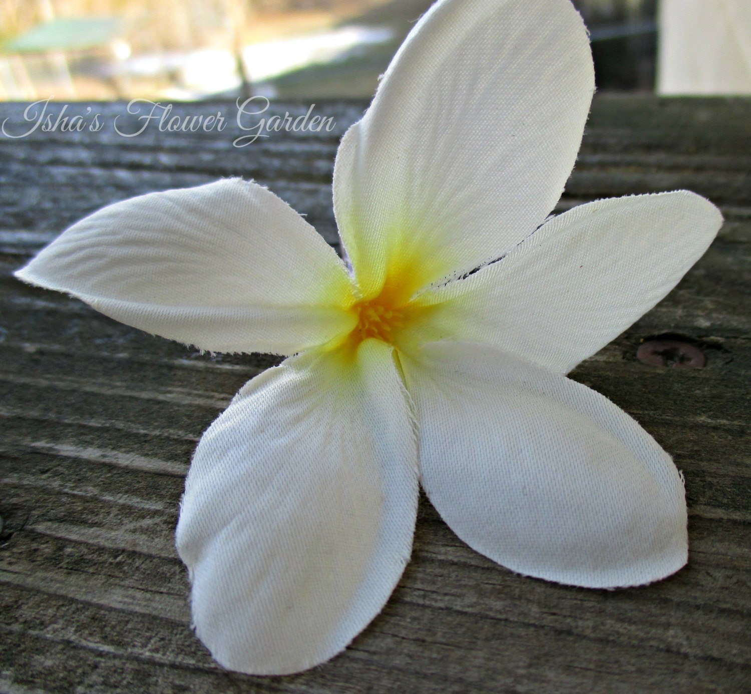 Plumeria hair flower realistic tropical hair flower creamy Etsy
