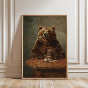 Cigar Smoking Bear - Etsy