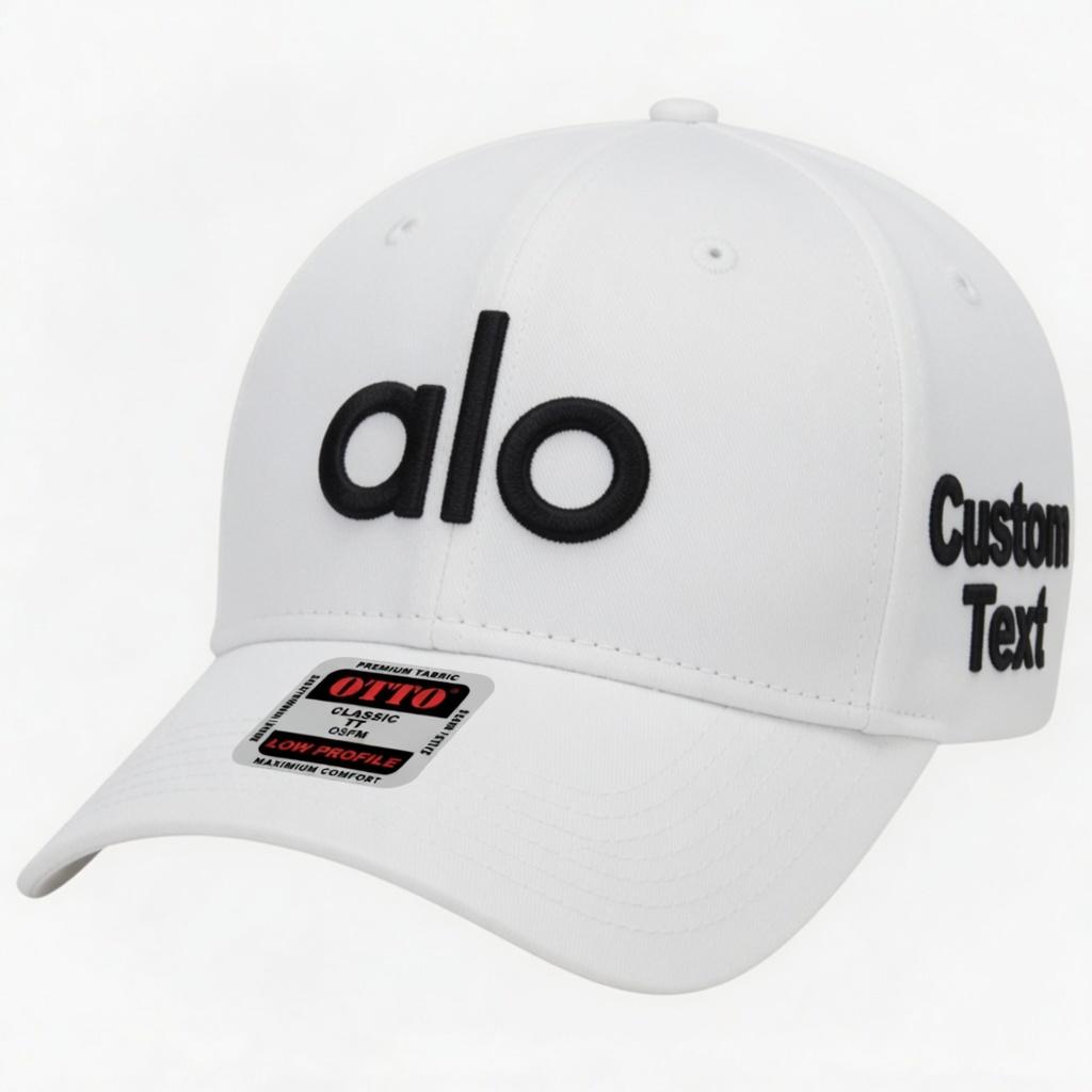ALO Yoga Trucker Hat - White w/Blk Alo letters alo Trucker Hat main image 4