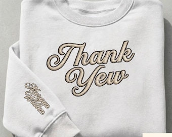 Custom Music Tour Embroidery Thank Yew Hoodie And Sweatshirt with Your Tour Portrait, Wallen Cowboy Unique Gift for Music Tour Lovers