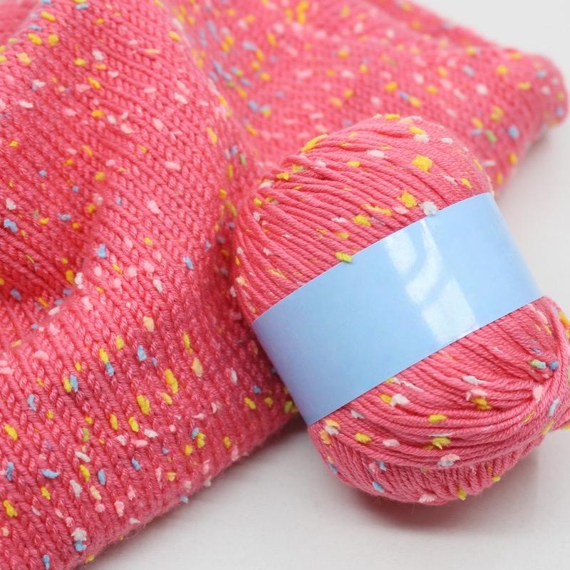 Soft Spotted Pure Cotton Medium Coarse Yarn, Handmade DIY Weaving ...