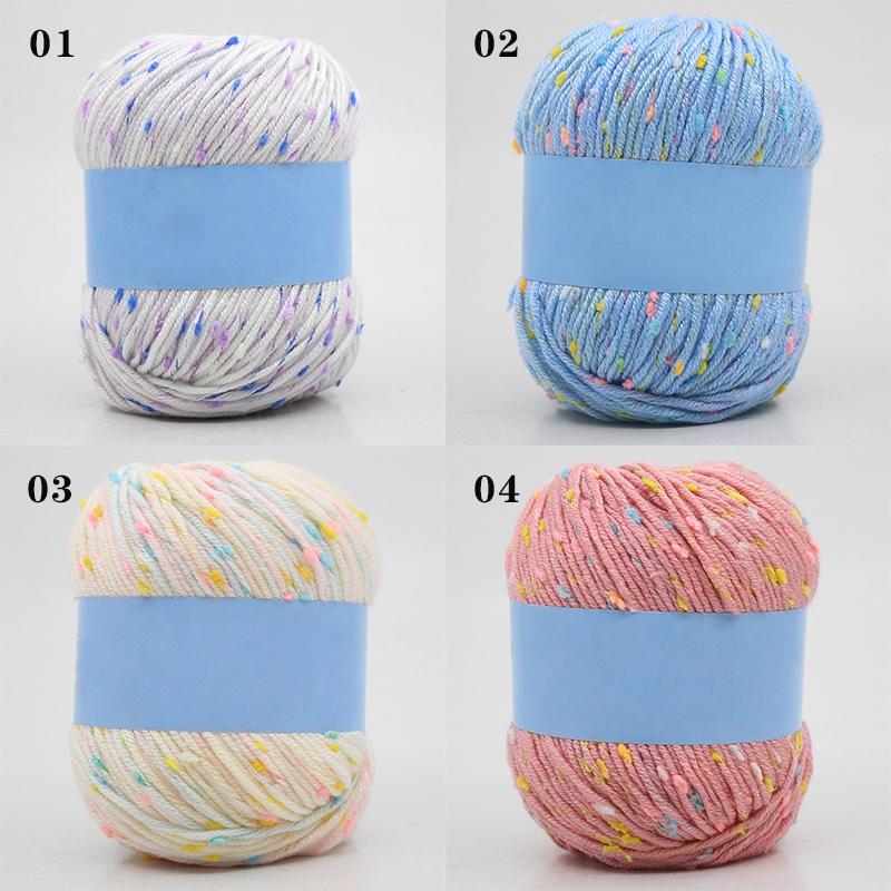 Soft Spotted Pure Cotton Medium Coarse Yarn, Handmade DIY Weaving ...