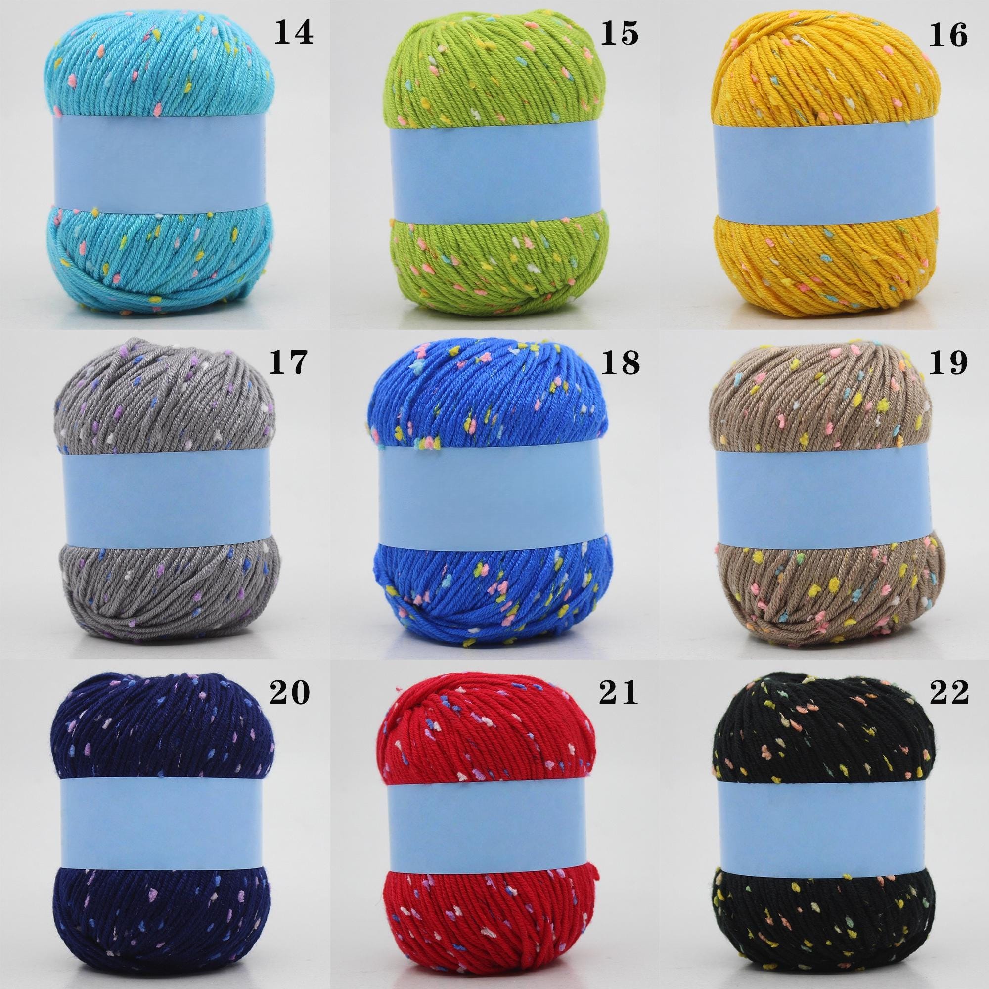 Soft Spotted Pure Cotton Medium Coarse Yarn, Handmade DIY Weaving ...