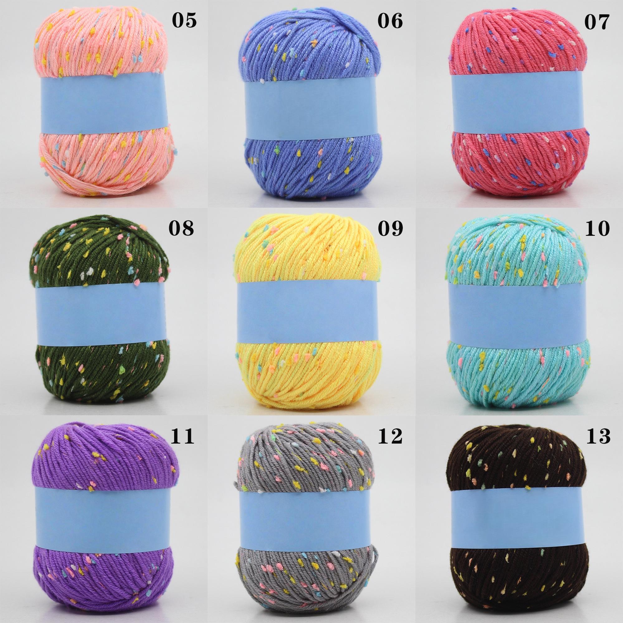 Soft Spotted Pure Cotton Medium Coarse Yarn, Handmade DIY Weaving ...