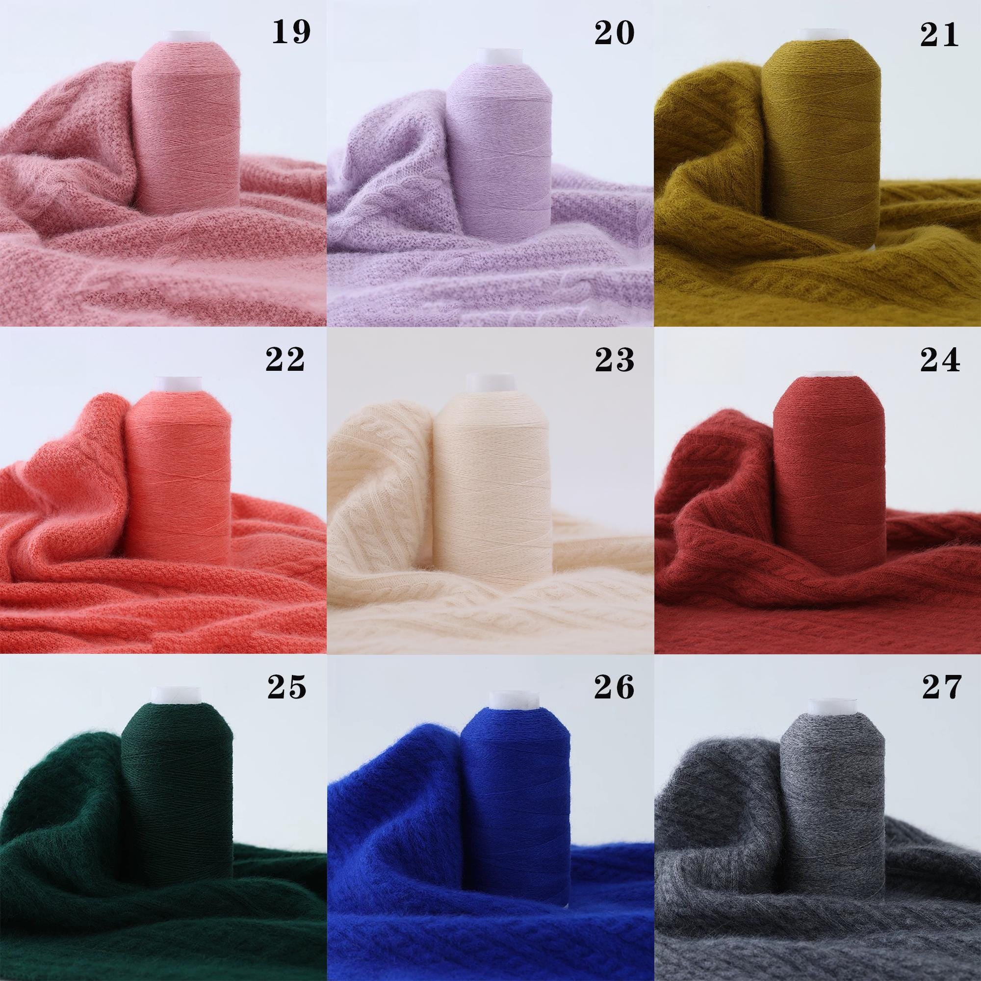 Solid Colored Cashmere Thread, Handmade DIY Woven Fine Thread 100g ...