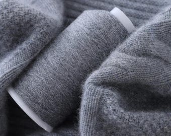 Hilo de cachemira de color sólido, hilo fino tejido a mano DIY de 100 g, adecuado para tejer a crochet y tejer bufandas y suéteres.