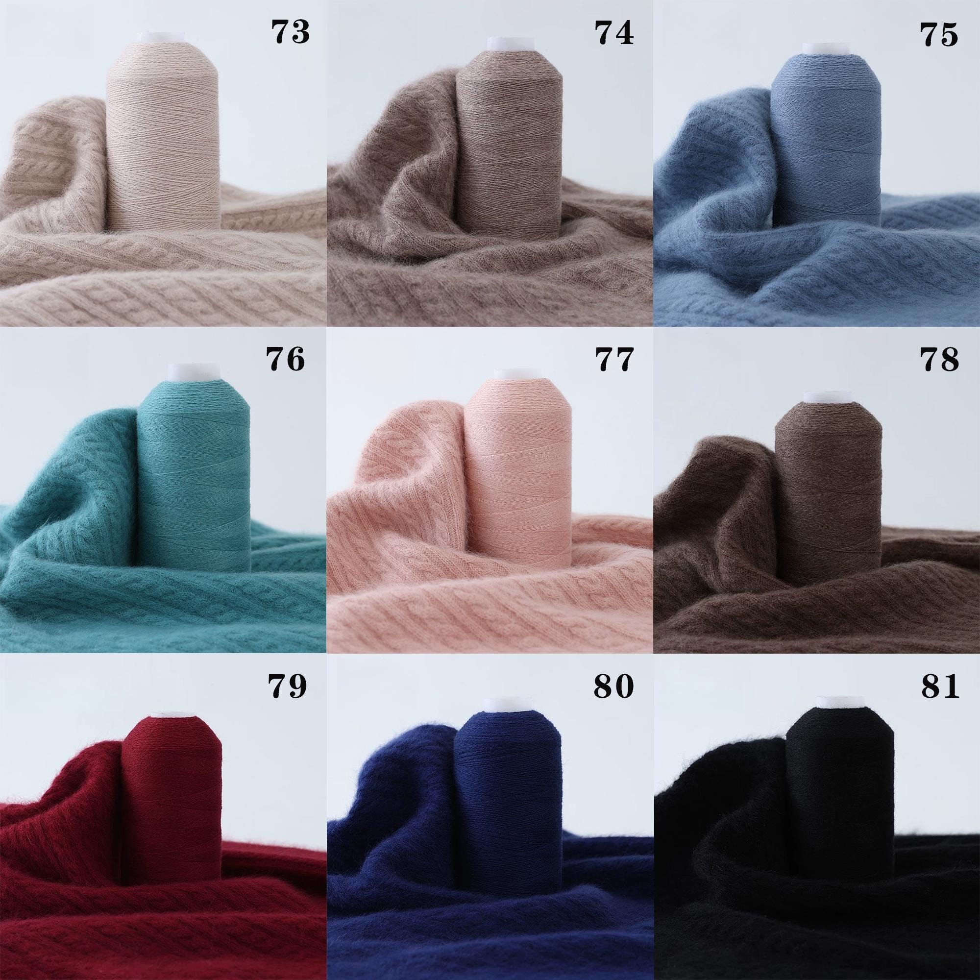 Solid Colored Cashmere Thread, Handmade DIY Woven Fine Thread 100g ...