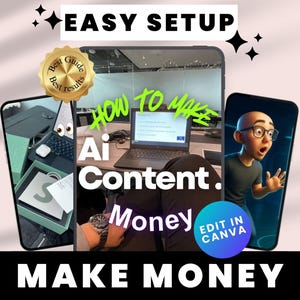 Gane dinero con contenido de IA / Plan de ingresos sin rostro (PDF) / Configuración sencilla