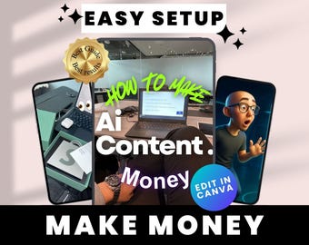 Make Money With AI Content | Faceless Income Blueprint (PDF) | Easy Setup