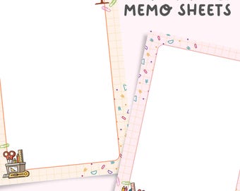 Printable Cute Stationery Notepad Design