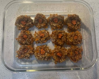 Apple and carrot dog biscuits