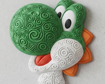 3D-geprinte muurkunst Mario Yoshi