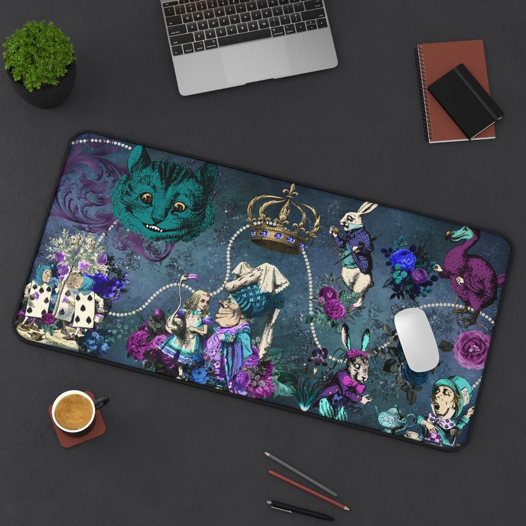 Alice in Wonderland Inspired Desk Mat 16x32 Inch Fantasy Wonderland ...