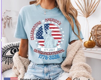 Semiquincentennial Comfort Colors Tee | Statue of Liberty 1776-2026 T-shirt