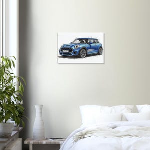 Mini Cooper Works F55 Canvas Wall Art - Etsy