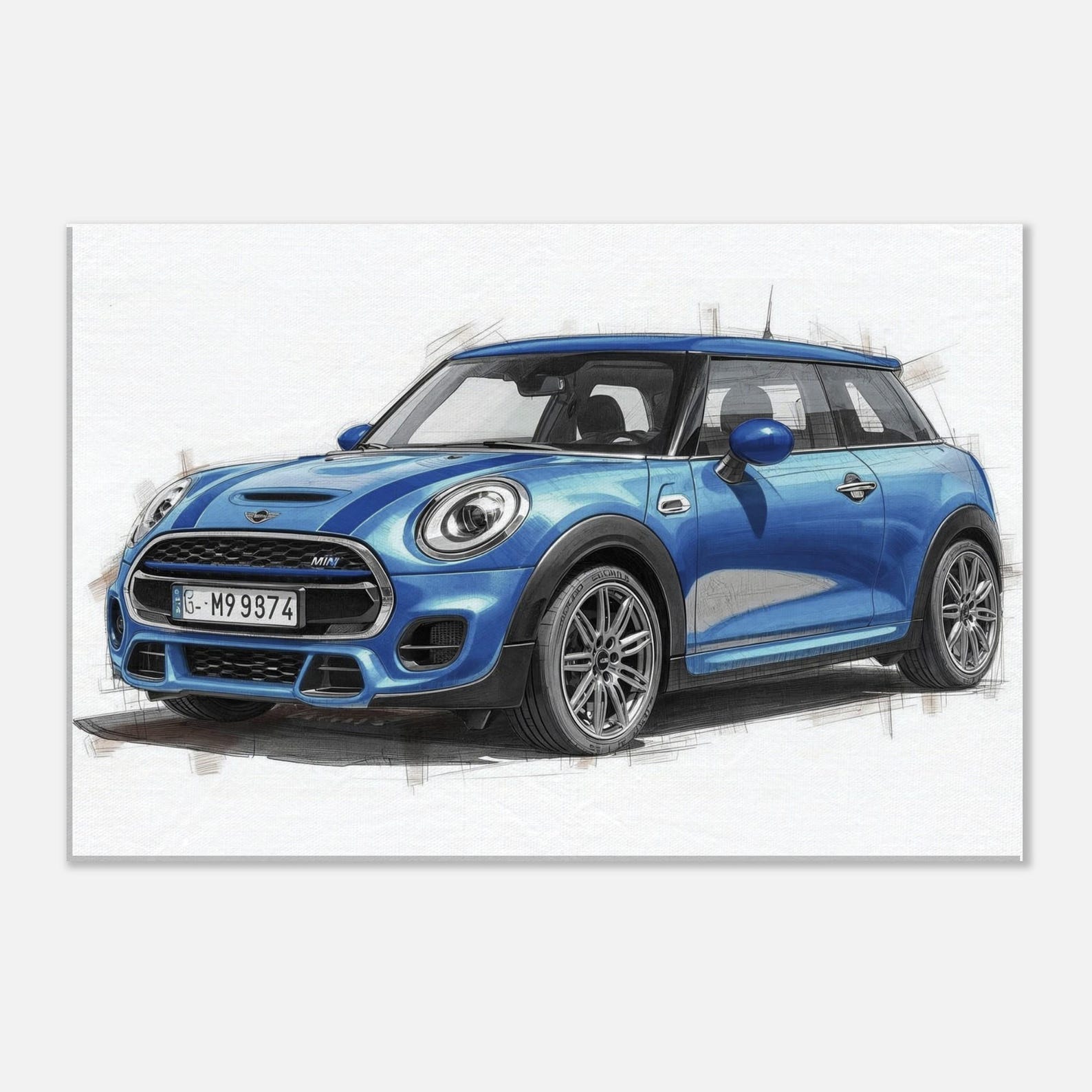 Mini Cooper Works F55 Canvas Wall Art - Etsy