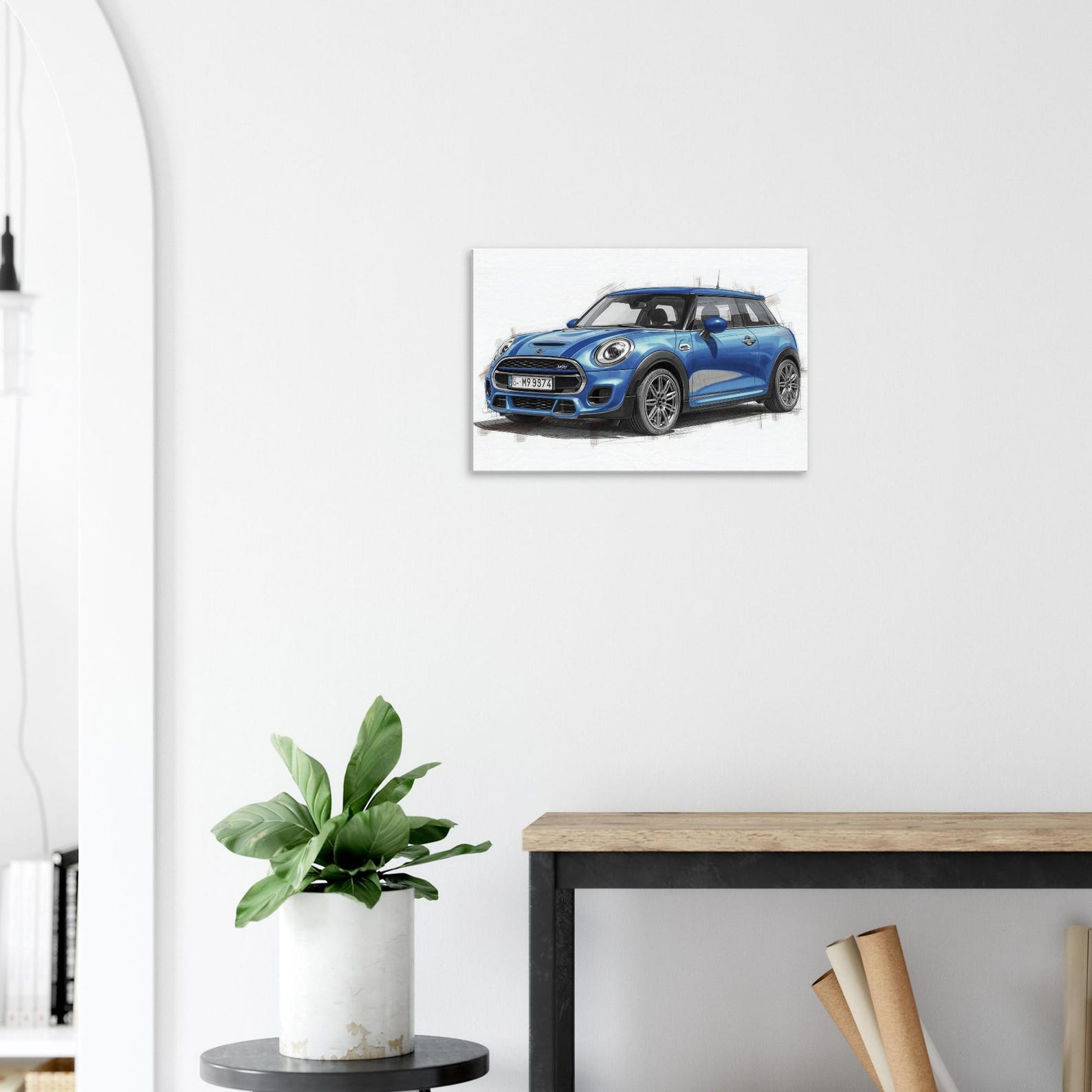 Mini Cooper Works F55 Canvas Wall Art - Etsy