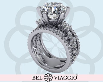 Italo eternity round created cheap white sapphire engagement ring