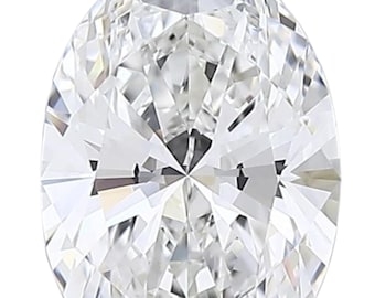 Diamante ovale da 2,00 ct, coltivato in laboratorio: colore E, purezza VVS1, certificato IGI