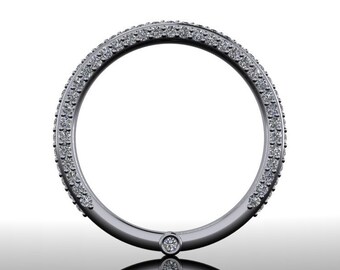 Lab Grown Diamond Stacking Ring: Gold Wedding Band, .60 ctw