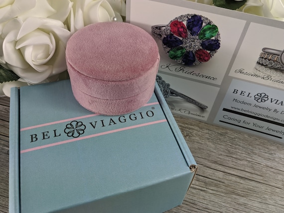 VELVET JEWELLERY BOX ROUND SPARKLED TEAL VELVET JEWELLERY BOX ROUND SPARKLED TEAL