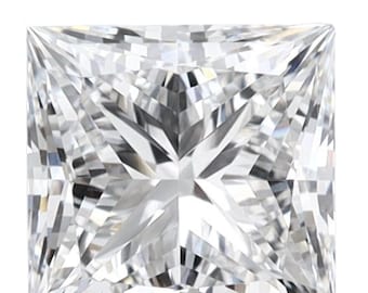 Diamante sciolto di laboratorio taglio principessa da 2,00 ct, certificato IGI, colore D, purezza VVS1