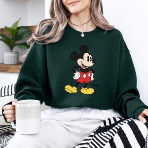 Retro Mickey Mouse Tshirt, Vintage Mickey Sweatshirt, Disney Vacation Sweater, Mickey and Minnie Sweatshirt, Classic Mickey Sweater image 5