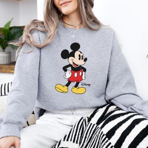 Retro Mickey Mouse Tshirt, Vintage Mickey Sweatshirt, Disney Vacation Sweater, Mickey and Minnie Sweatshirt, Classic Mickey Sweater image 4