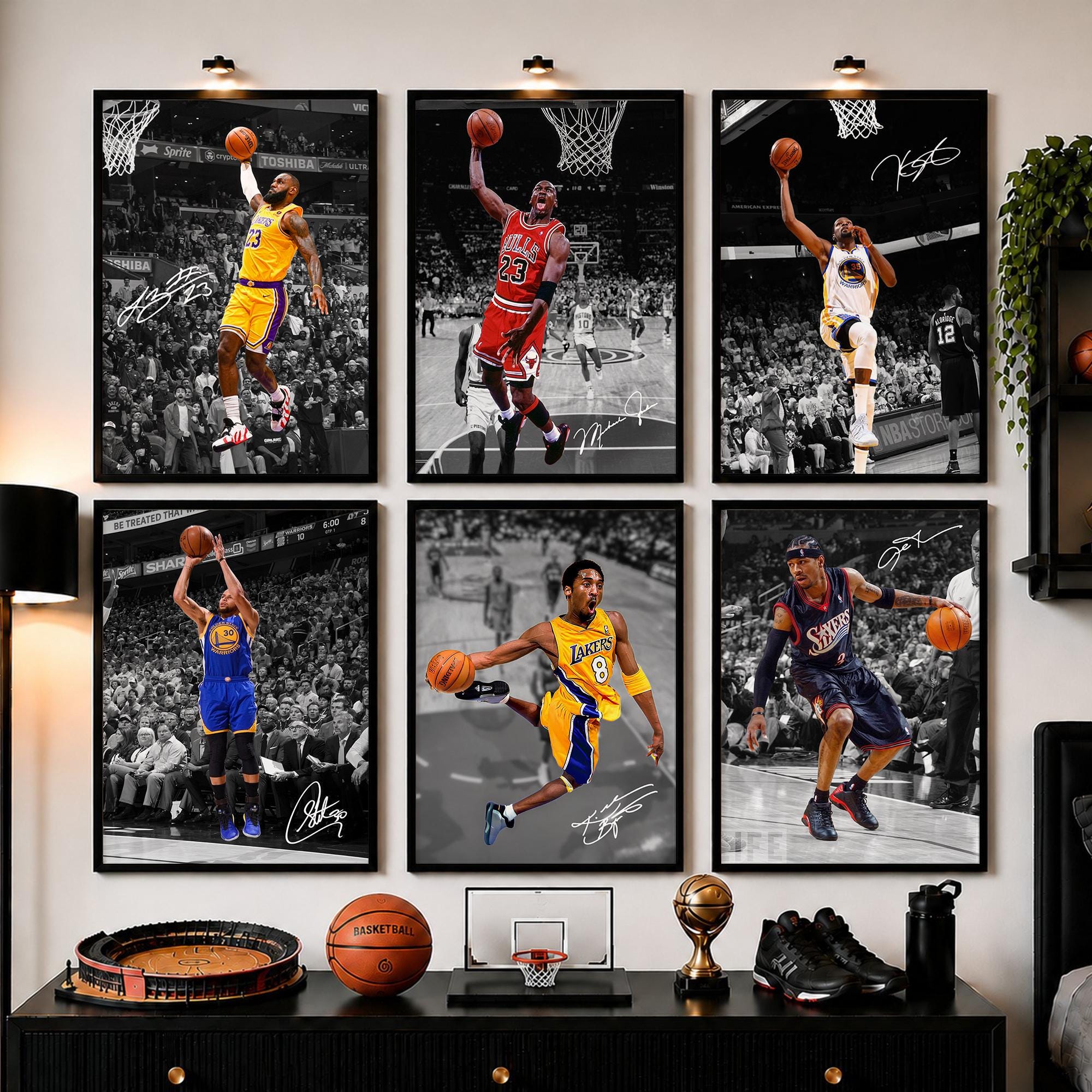 NBA Legends Poster Set, Michael Jordan, Lebron James, Kobe Bryant